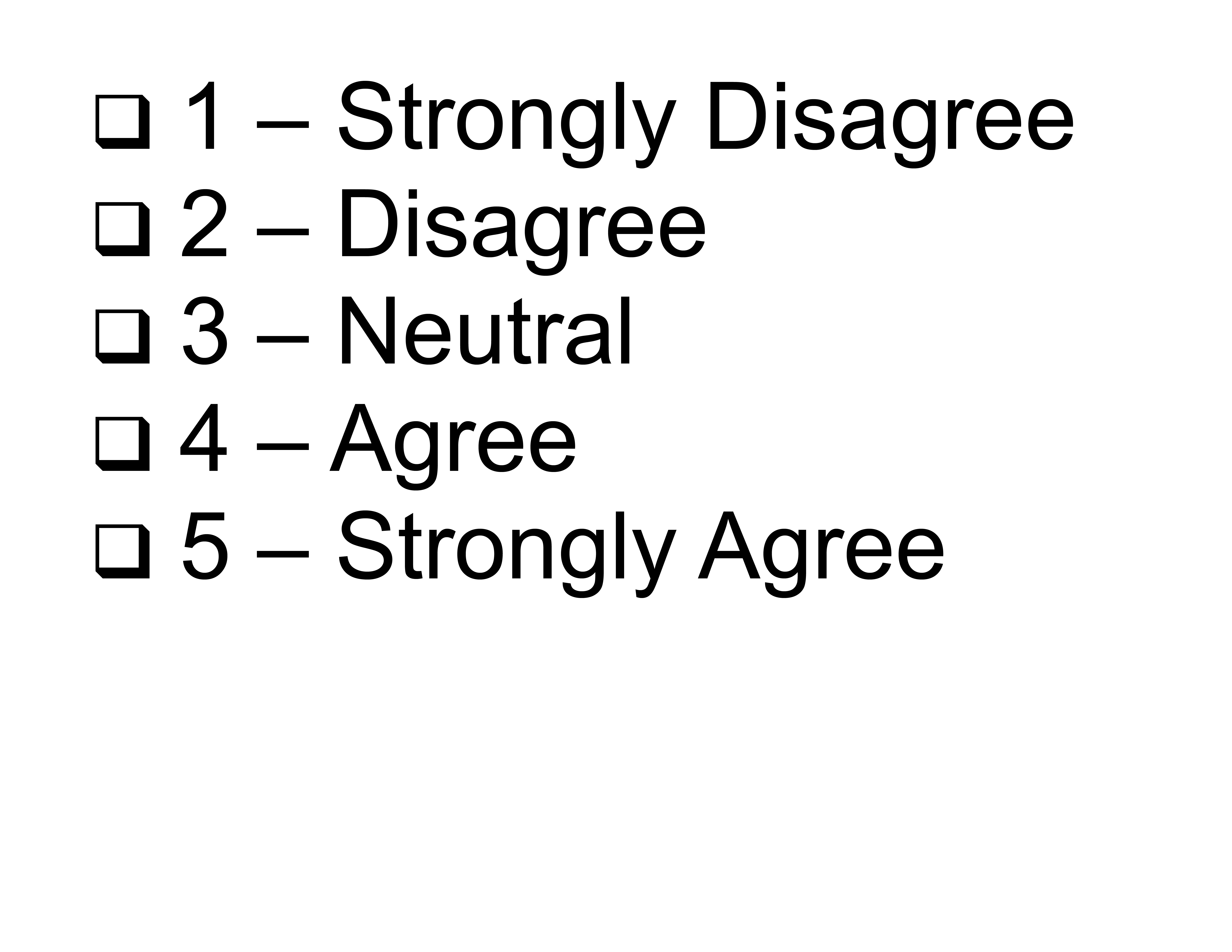 Perception Survey Scale